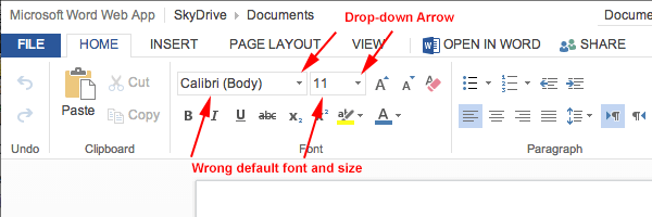 Mla Format Text Size And Font