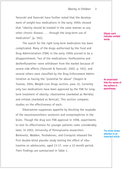 apa reference sample page