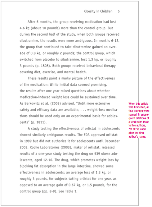 apa format paper example 2016