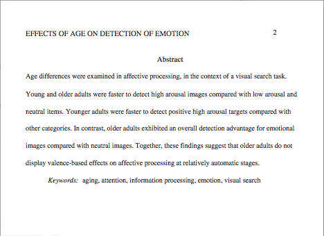 abstract research paper format
