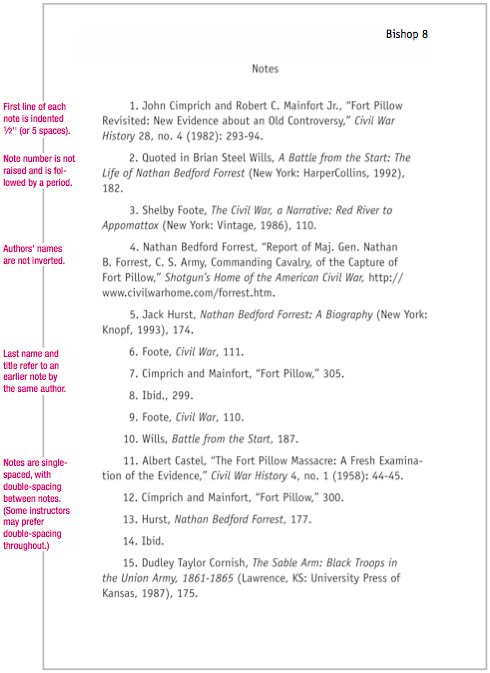 chicago manual of style research paper example