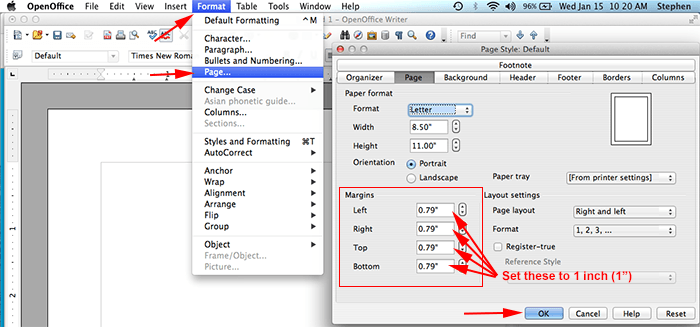 MLA Format using OpenOffice | MLAFormat.org