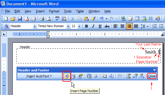 mla format page numbers in word 2013